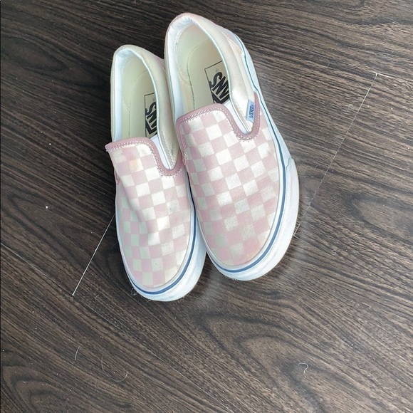 vans blushing bride checkerboard